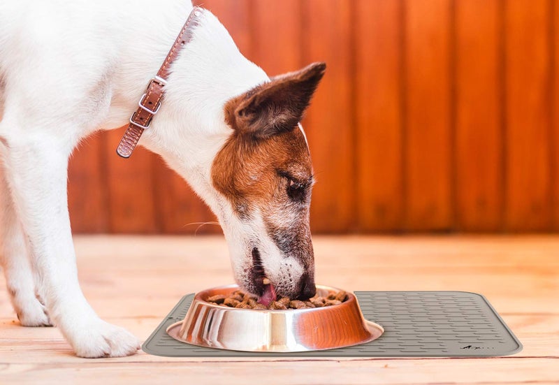 Luxet LuxPal Large 17X15 Premium Grade Silicone Dog & Cat Indoor or Outdoor Food Mat for Pets and Animals None Slip Food Tray Placemat for All Floors, Washable, Food Grade, (Grey) - Image 5